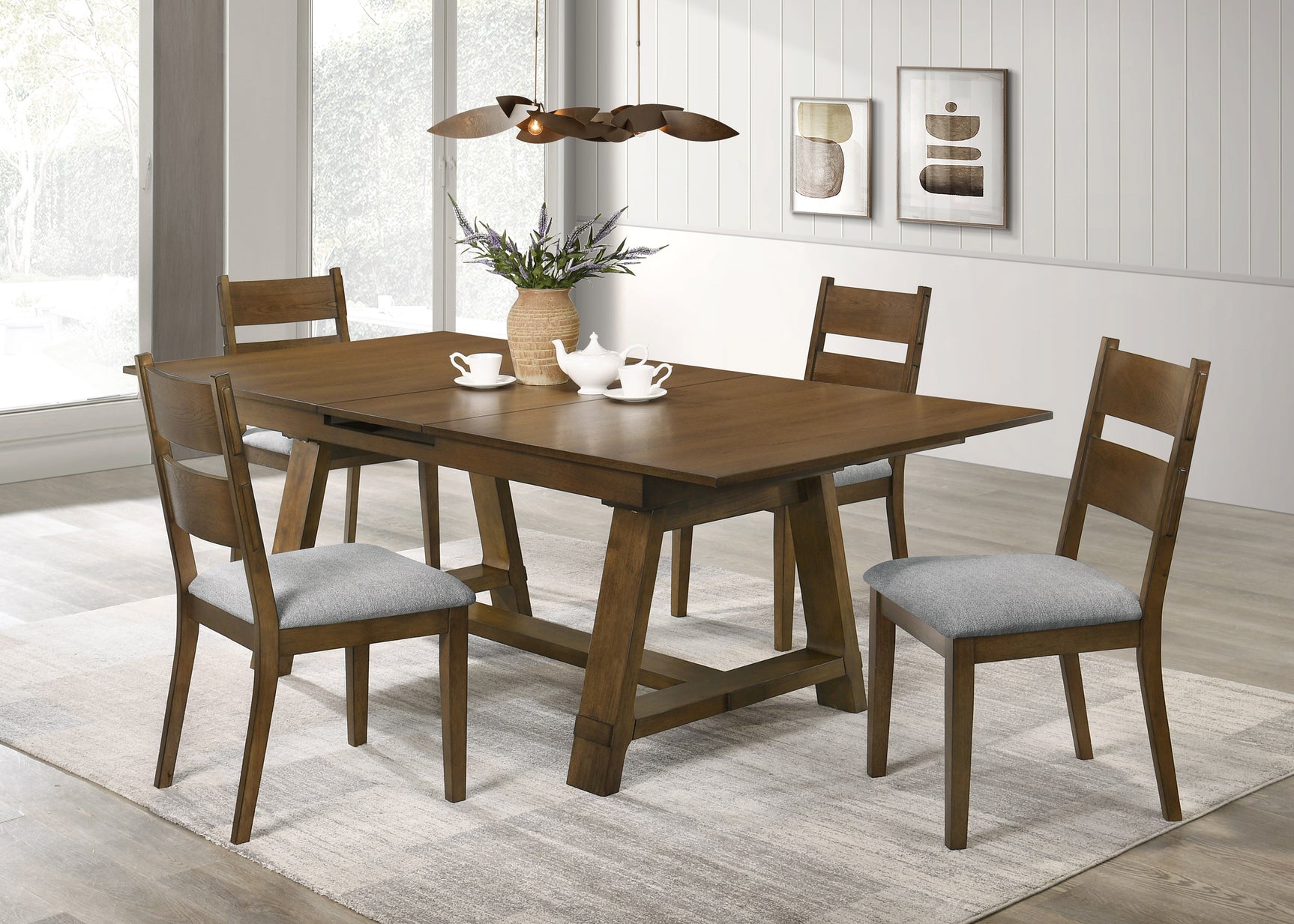 Everly Brown/Gray Dining Set - Ornate Home