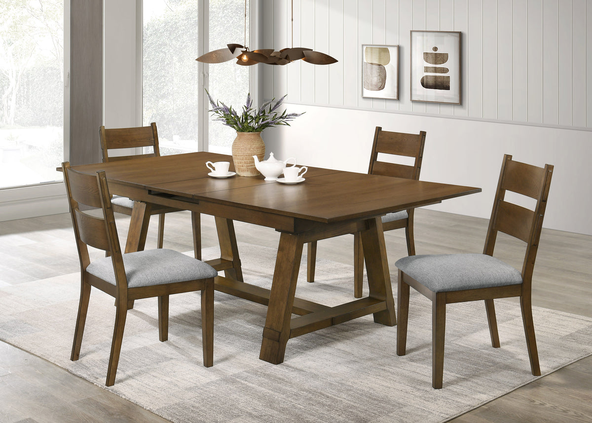 Everly Brown Extendable Dining Table - Ornate Home