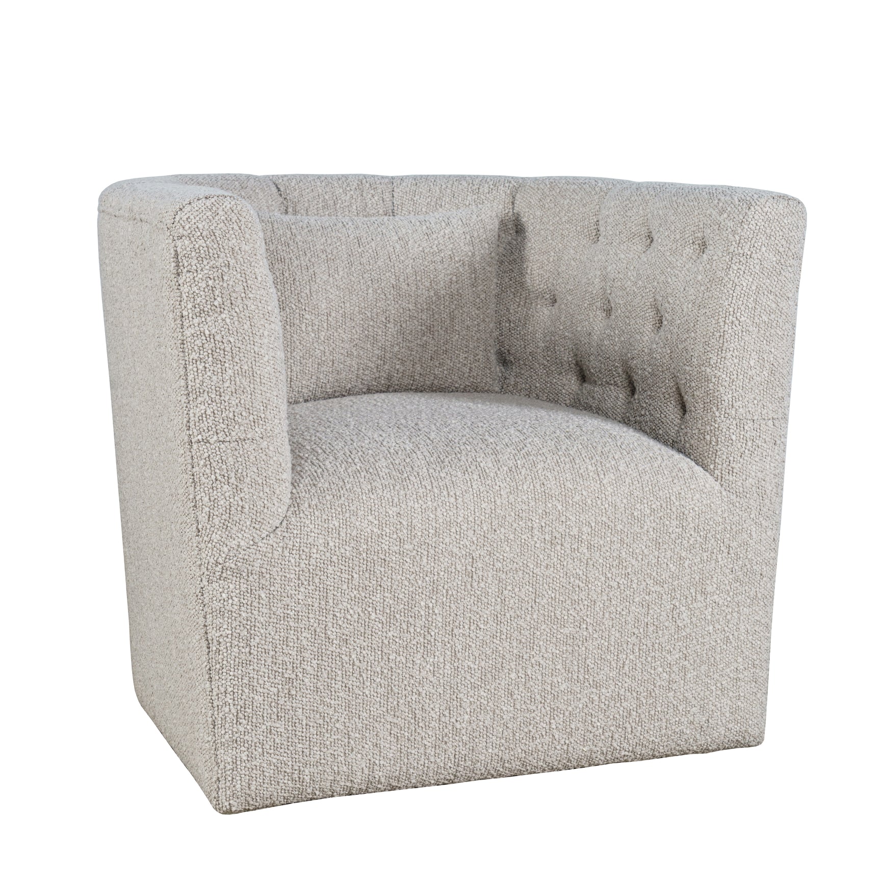 Everly Taupe Swivel Accent Chair - Ornate Home