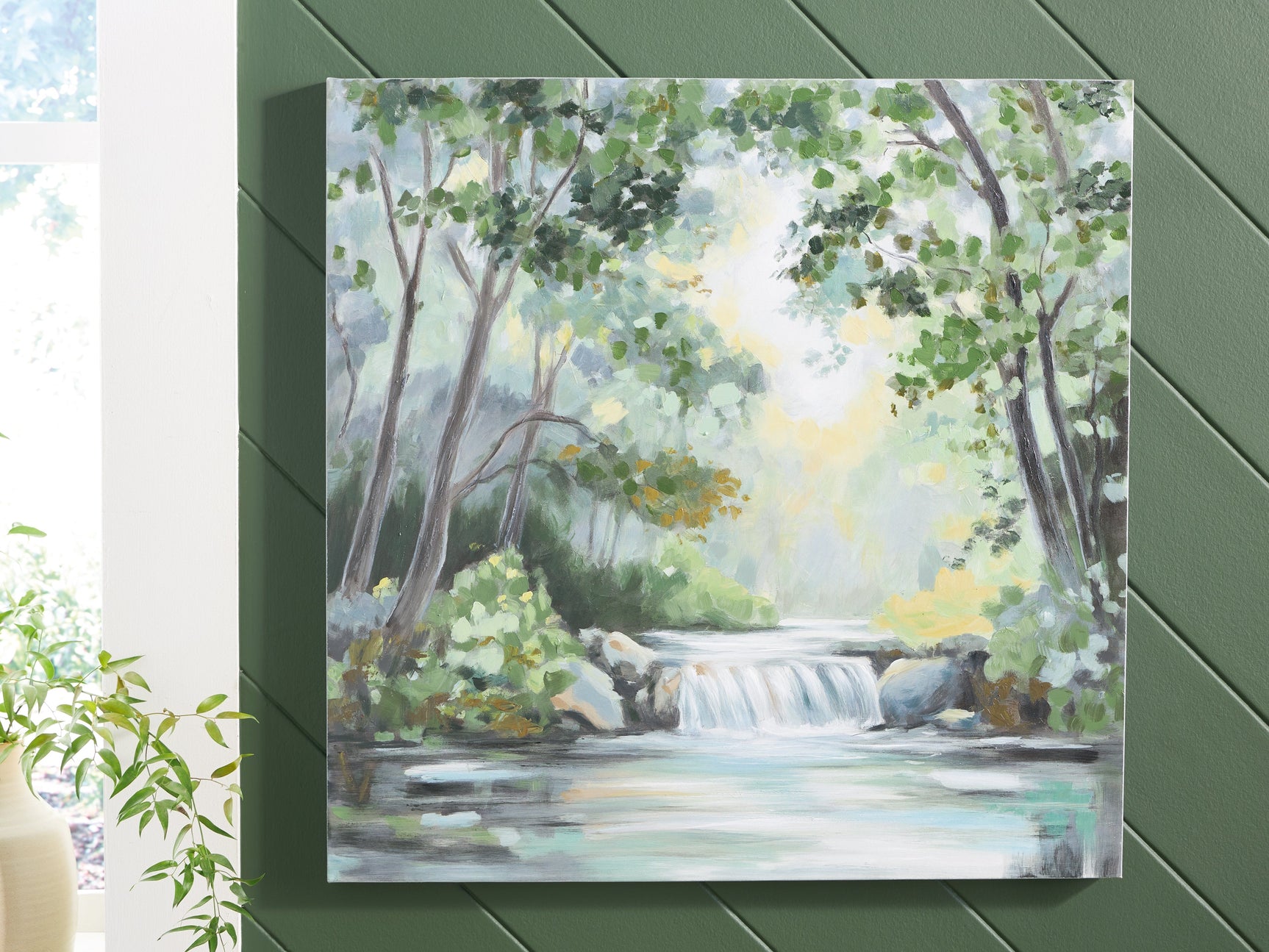 Evermaddick Green/Gray/White Wall Art (Online Special Price) - Ornate Home