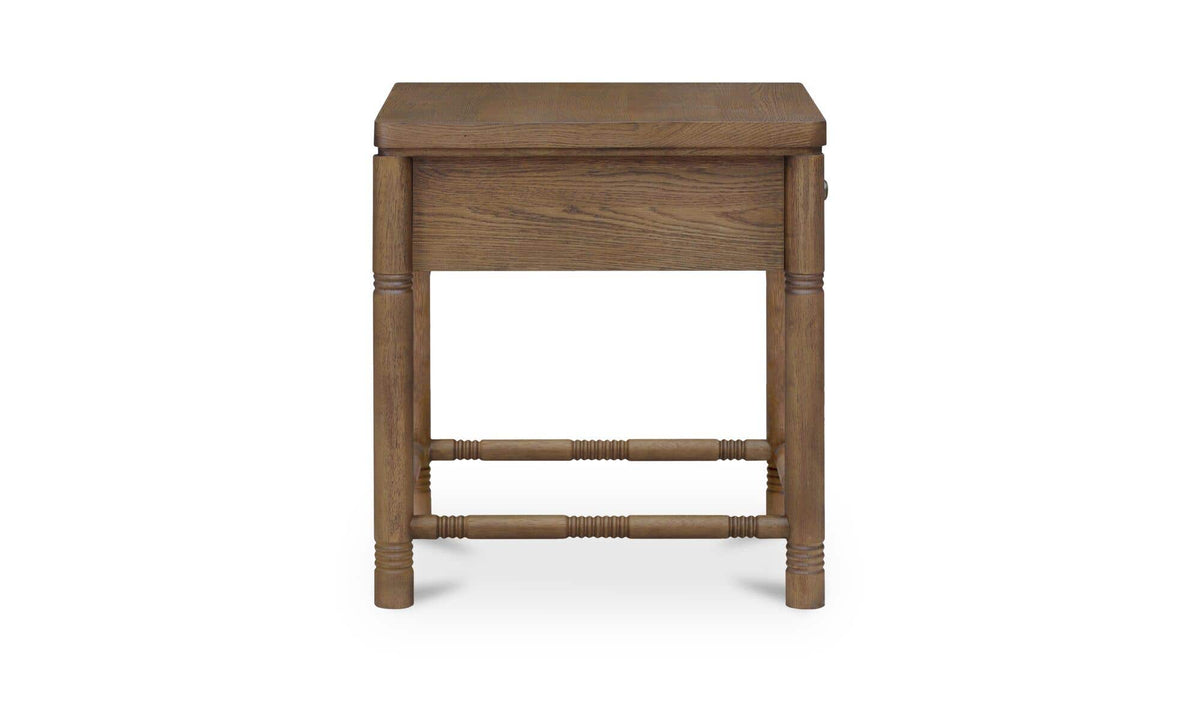 Evermore Natural 1 Drawer Nightstand Brown - Ornate Home