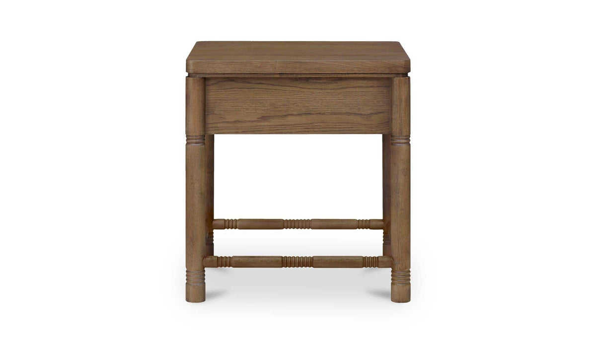 Evermore Natural 1 Drawer Nightstand Brown - Ornate Home
