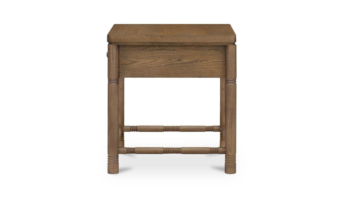 Evermore Natural 1 Drawer Nightstand Brown - Ornate Home
