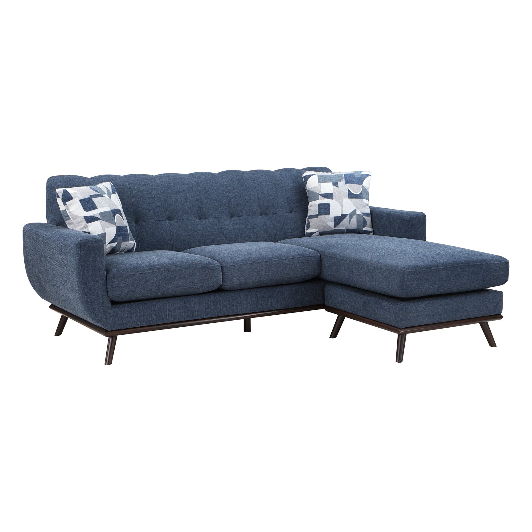 Everton Blue Reversible Sofa Chaise - Ornate Home