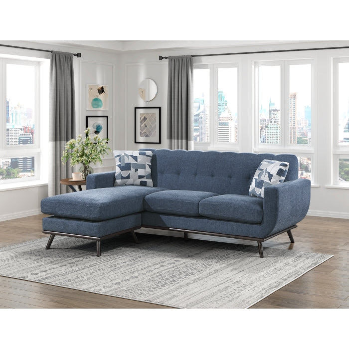 Everton Blue Reversible Sofa Chaise - Ornate Home