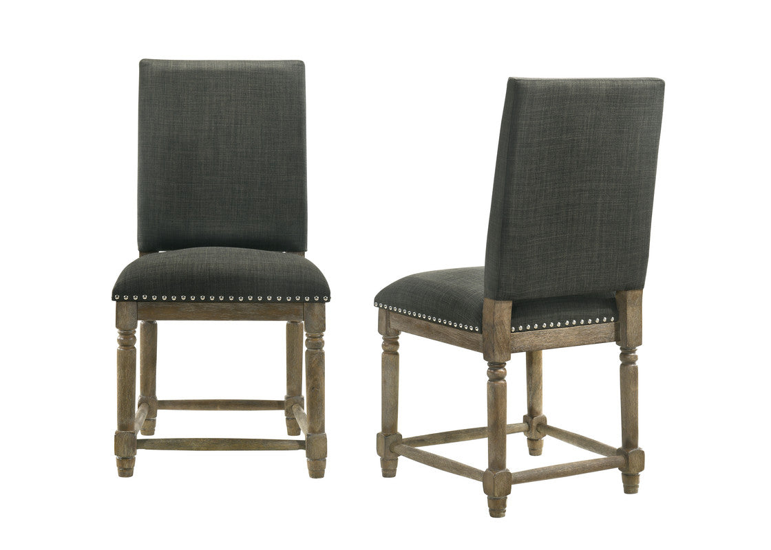 Everton Gray 19"W Fabric Dining Chair (Set of 2) - Ornate Home