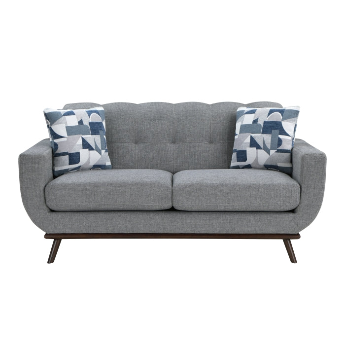 Everton Gray Loveseat - Ornate Home