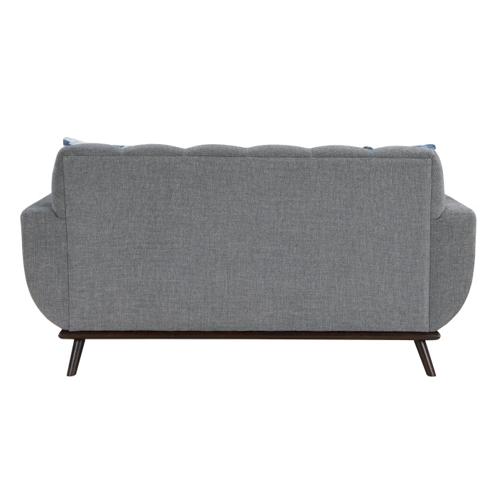Everton Gray Loveseat - Ornate Home