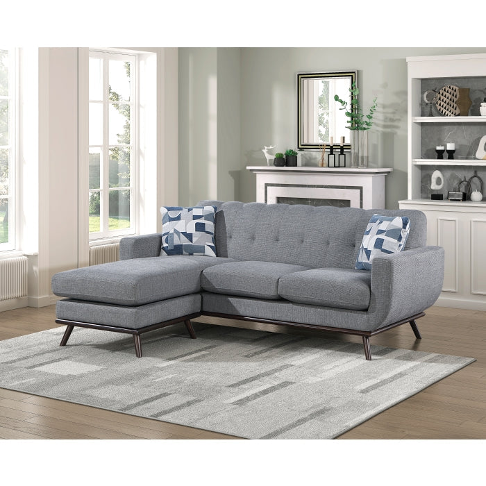 Everton Gray Reversible Sofa Chaise - Ornate Home