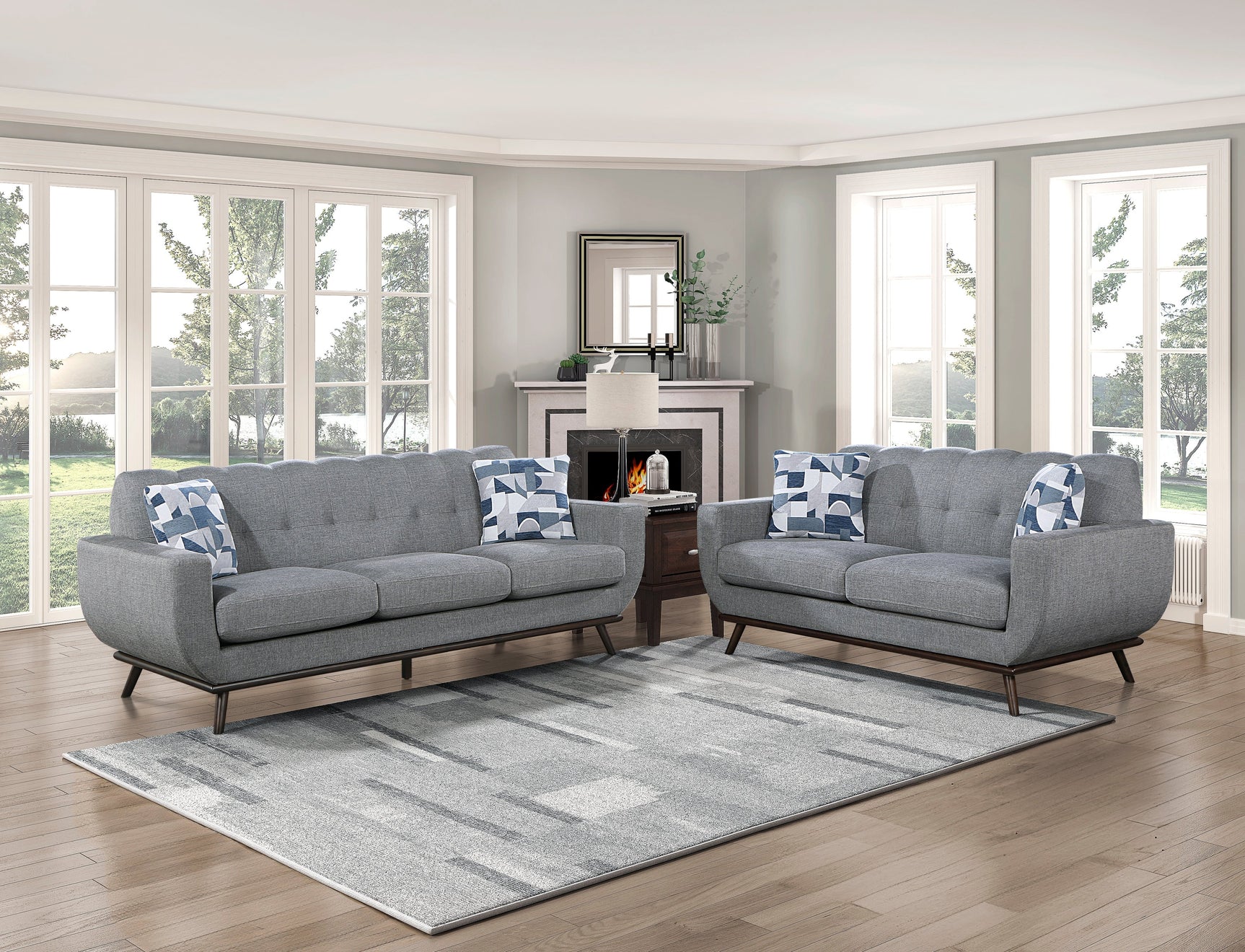 Everton Gray Sofa - Ornate Home