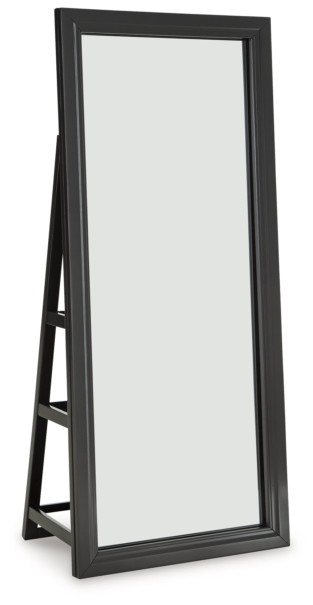 Evesen Black Floor Mirror w/ Storage (Online Special Price) - Ornate Home