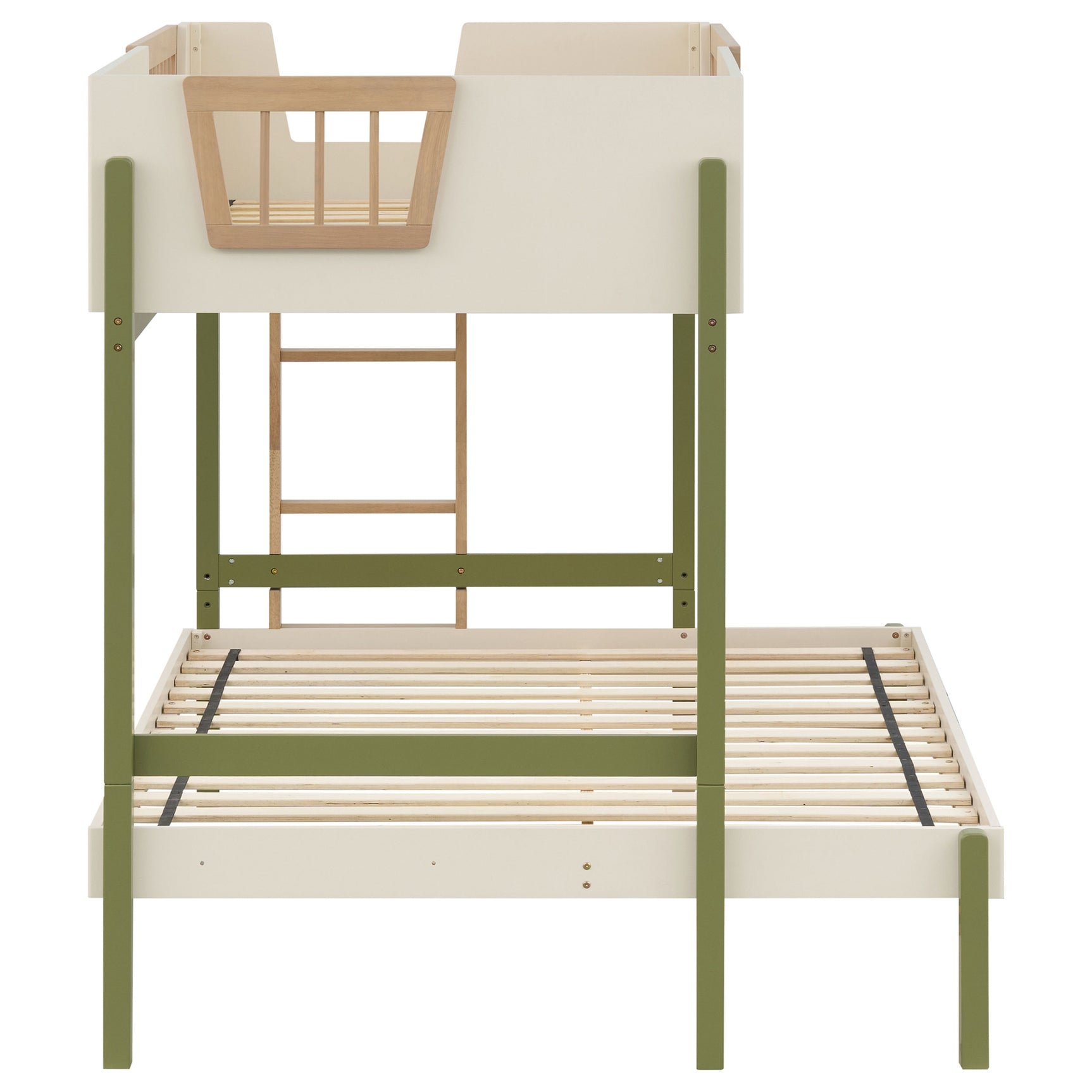 Evren Off White / Natural / Olive T/F Bunk Bed - Ornate Home