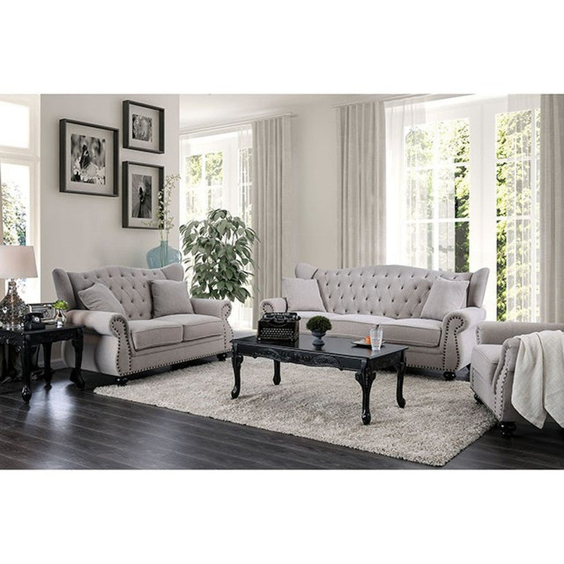 Ewloe Light Gray Loveseat - Ornate Home