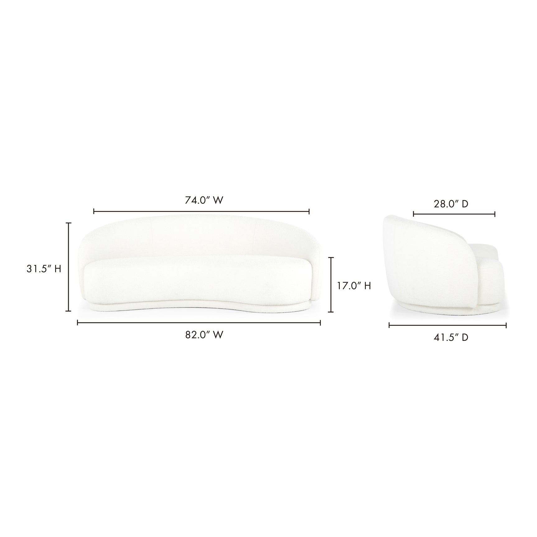 Excelsior Cream Sofa - Ornate Home