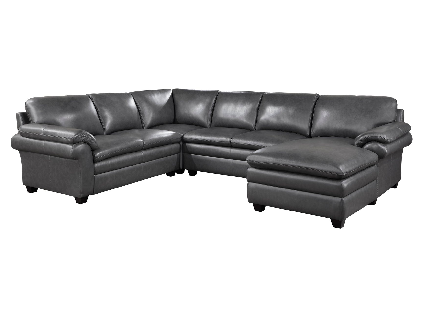 Exton Gray 4-Piece Sectional Right Chaise - Ornate Home