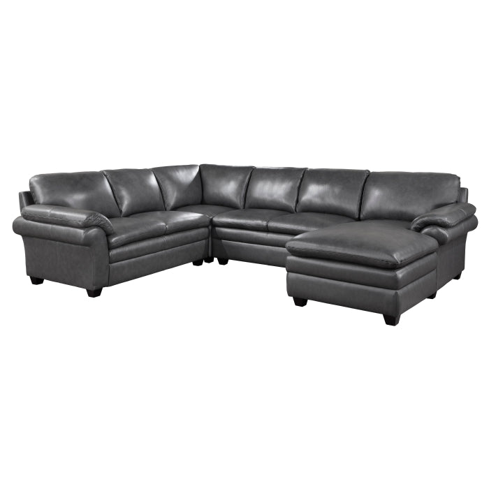 Exton Gray 4-Piece Sectional Right Chaise - Ornate Home