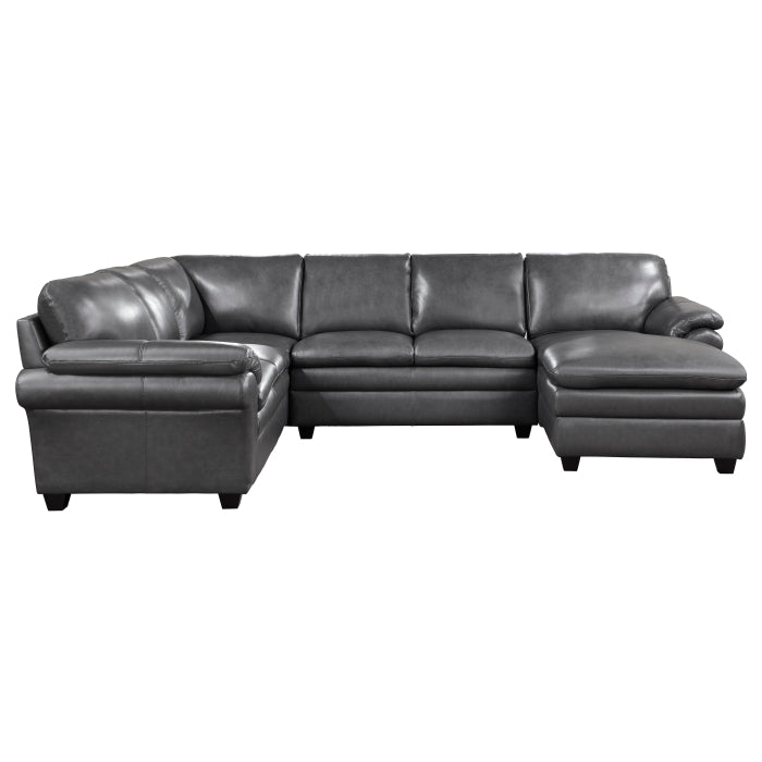 Exton Gray 4-Piece Sectional Right Chaise - Ornate Home