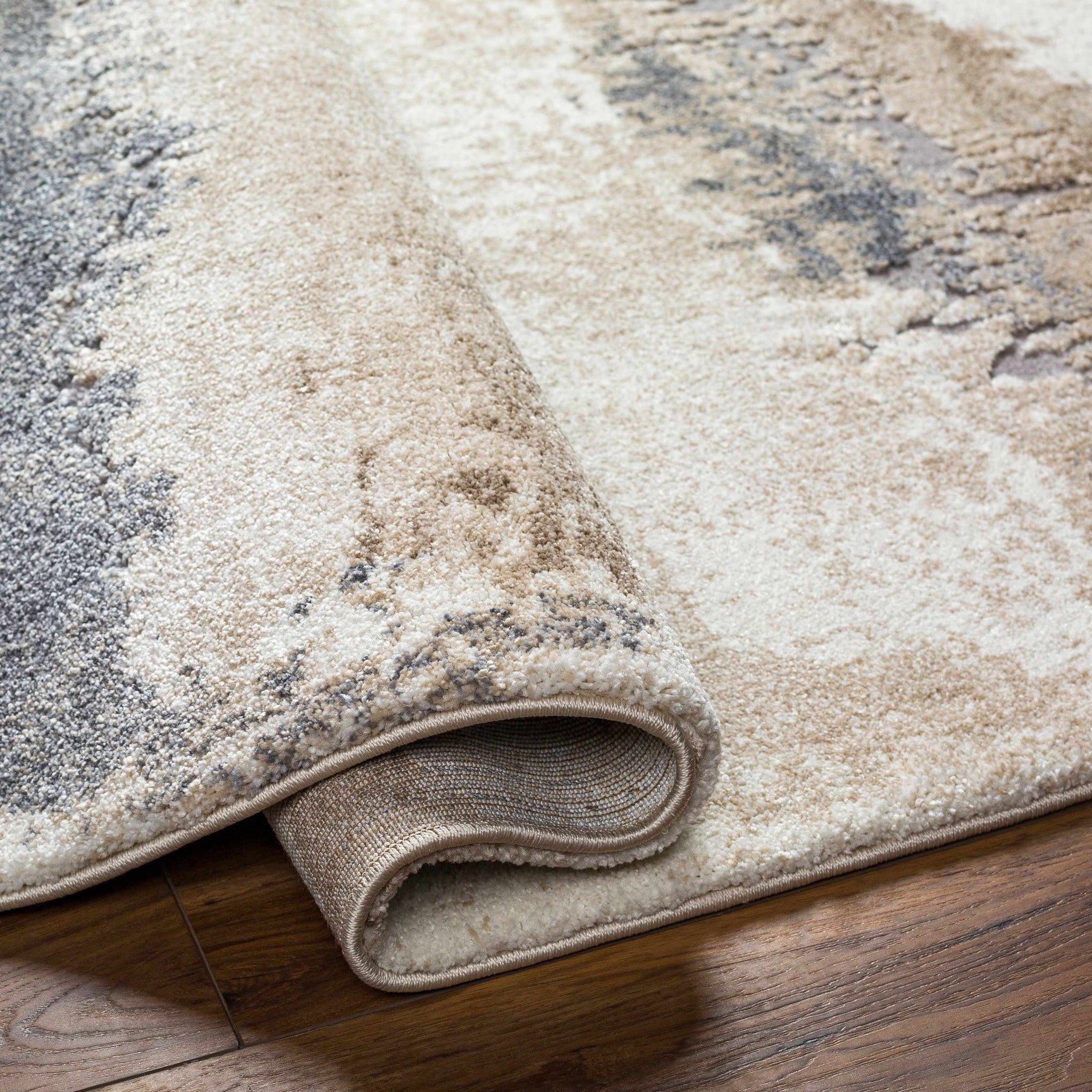 Ezell Abstract Thick Rug - Ornate Home