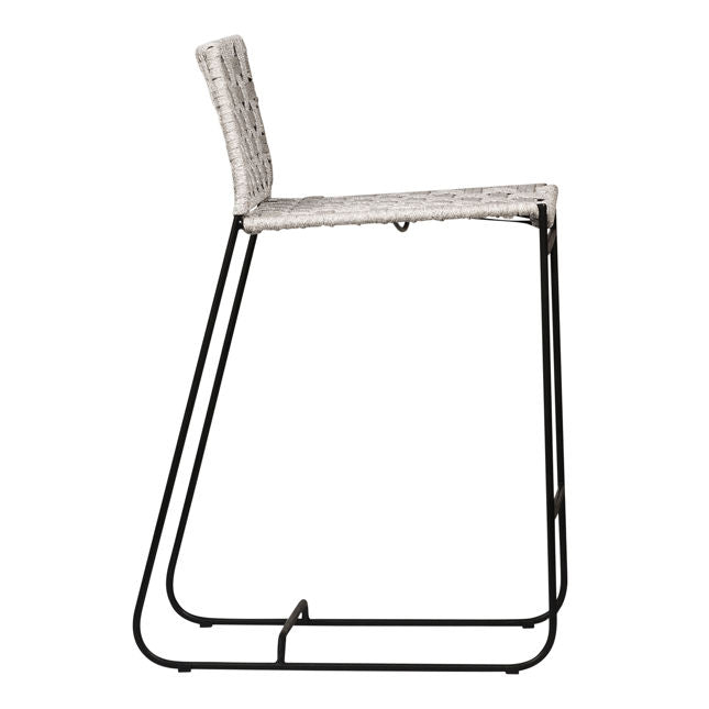 Ezra Gray/Black Outdoor Counter Stool - Ornate Home