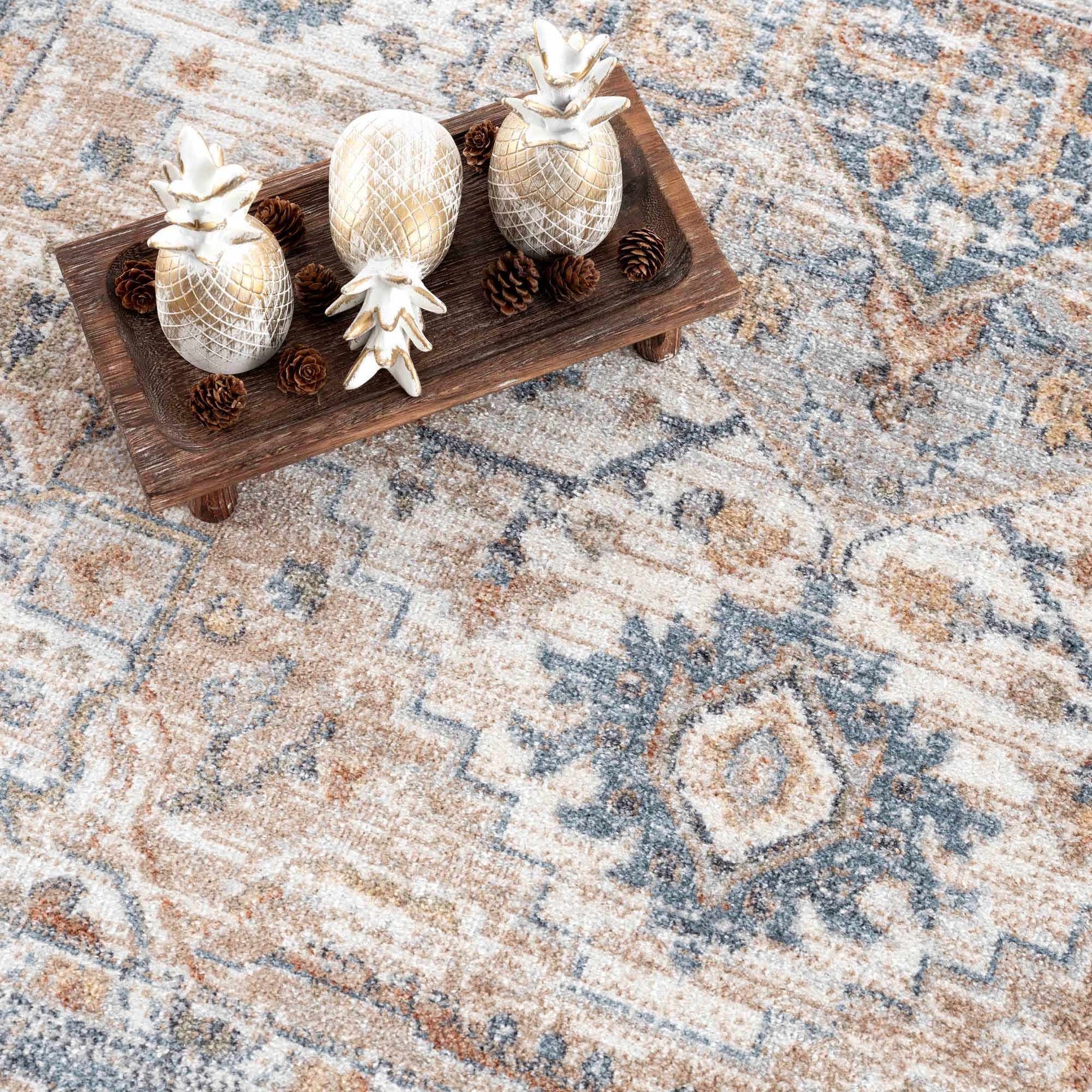 Ezri Cream Washable Area Rug - Ornate Home