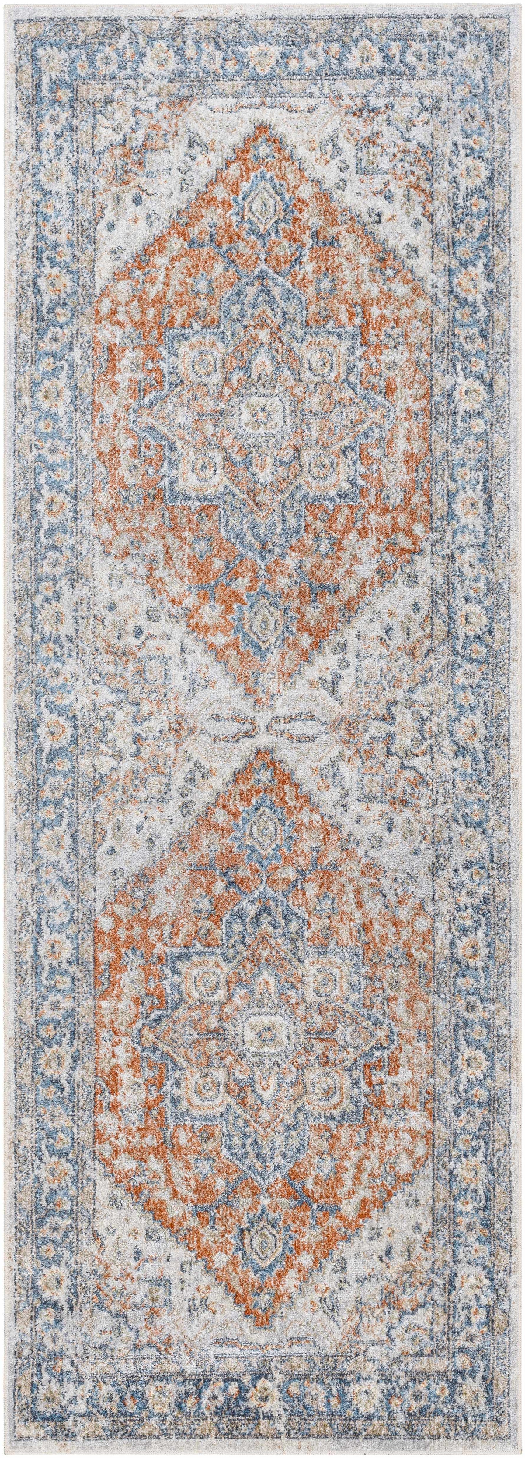 Ezri Rust Washable Area Rug - Ornate Home