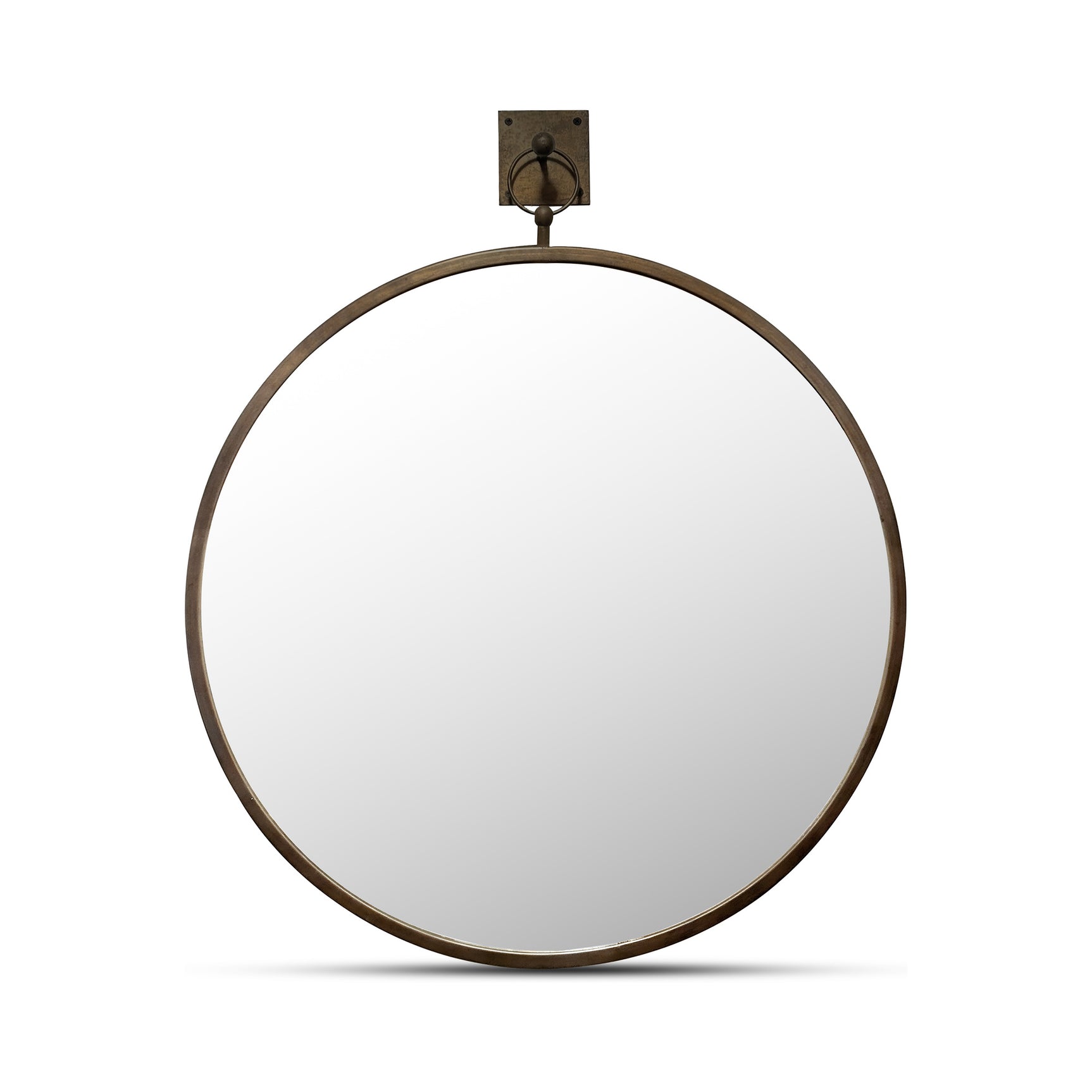 Cameo Aged Brass Mirror