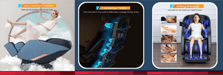 FPL-EC1270C-BLACK Massage Chair - Ornate Home