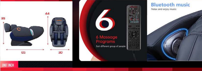 FPL008-NFL-A302CHI Chicago Bears NFL Massage Chair - Ornate Home