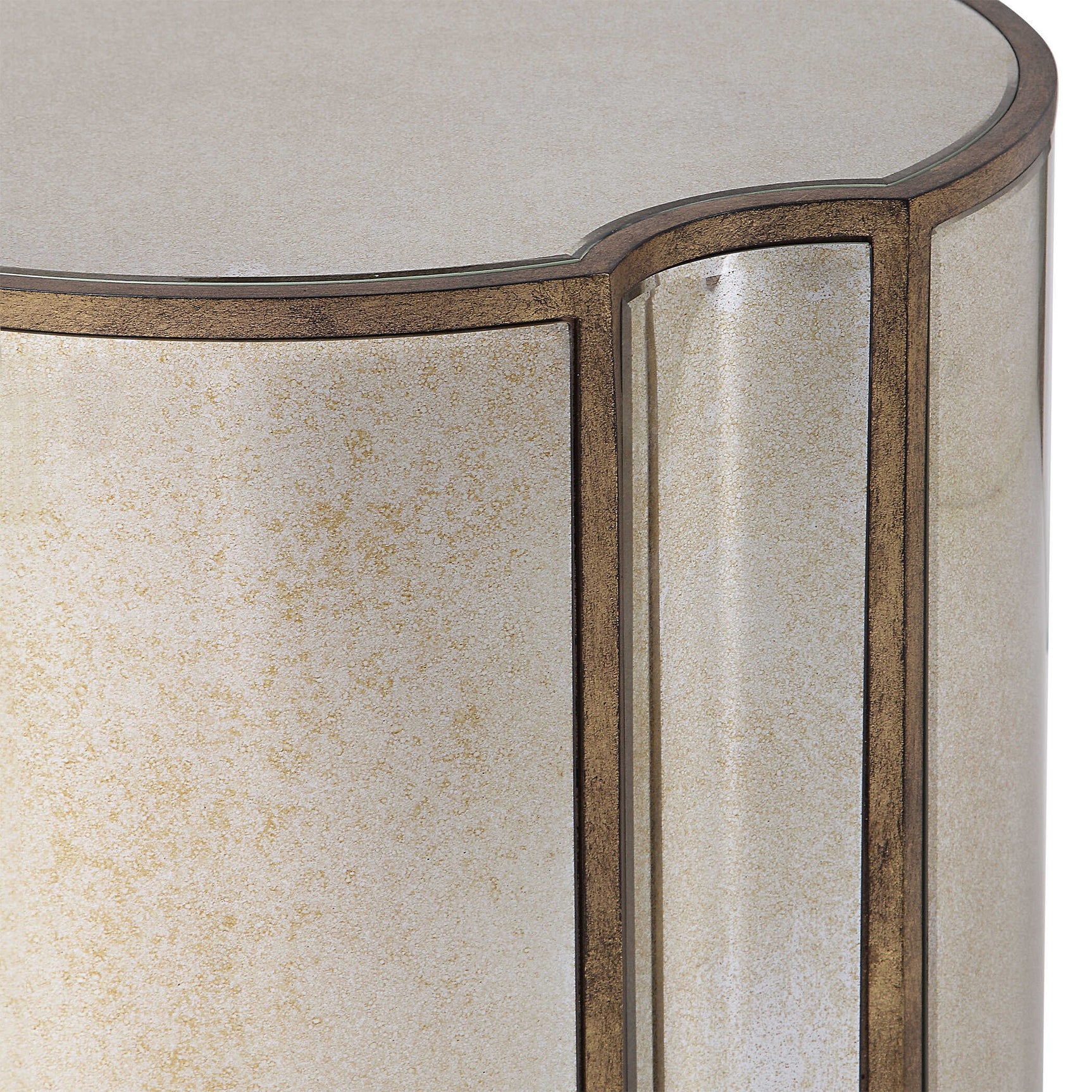 Harlow Bronze/Gold Mirrored Accent Table