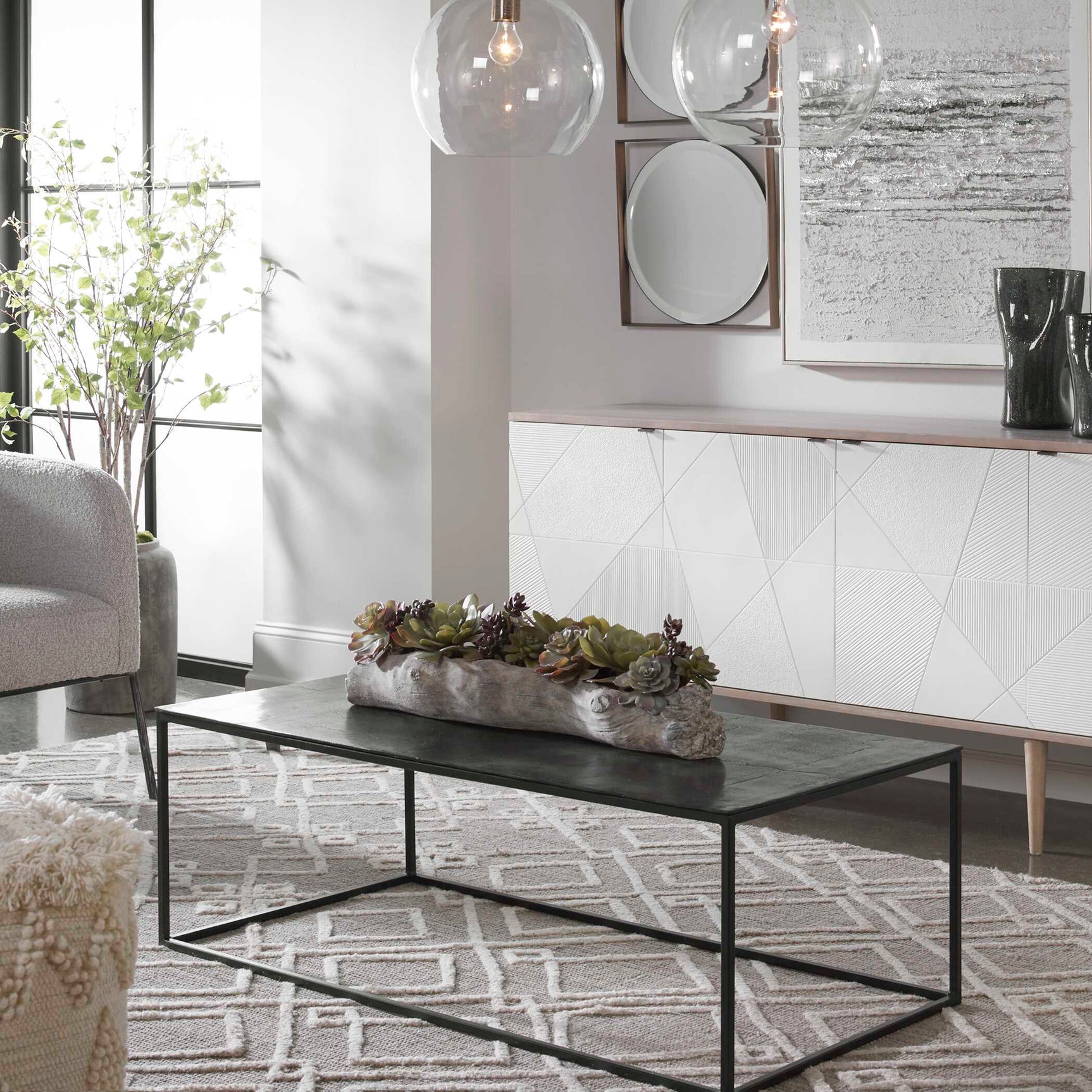 Coreene Black Industrial Coffee Table