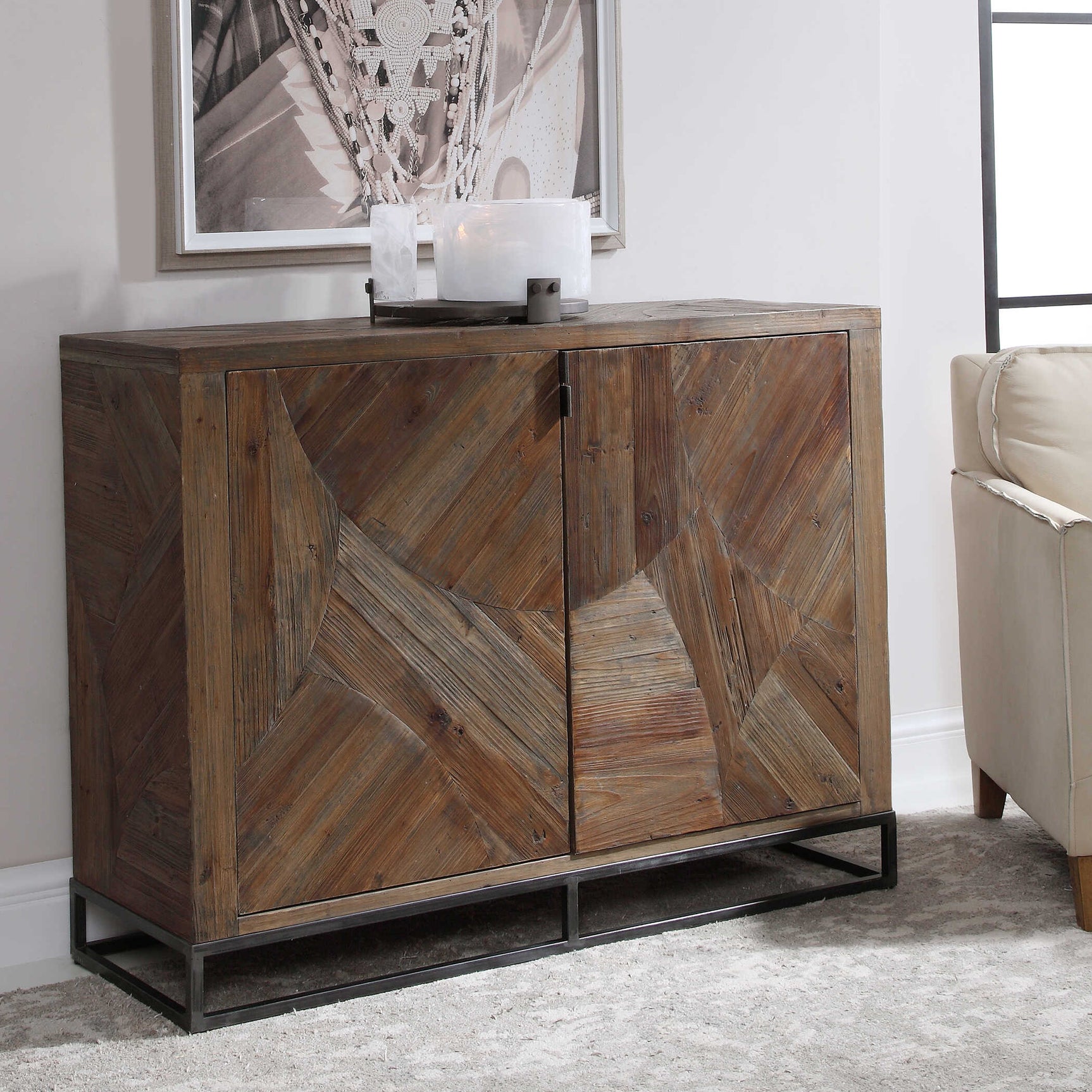 Evros Woodtone Reclaimed Wood 2 Door Cabinet