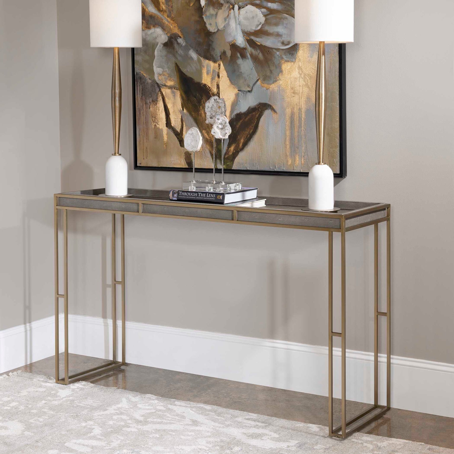 Cardew Gray Modern Console Table