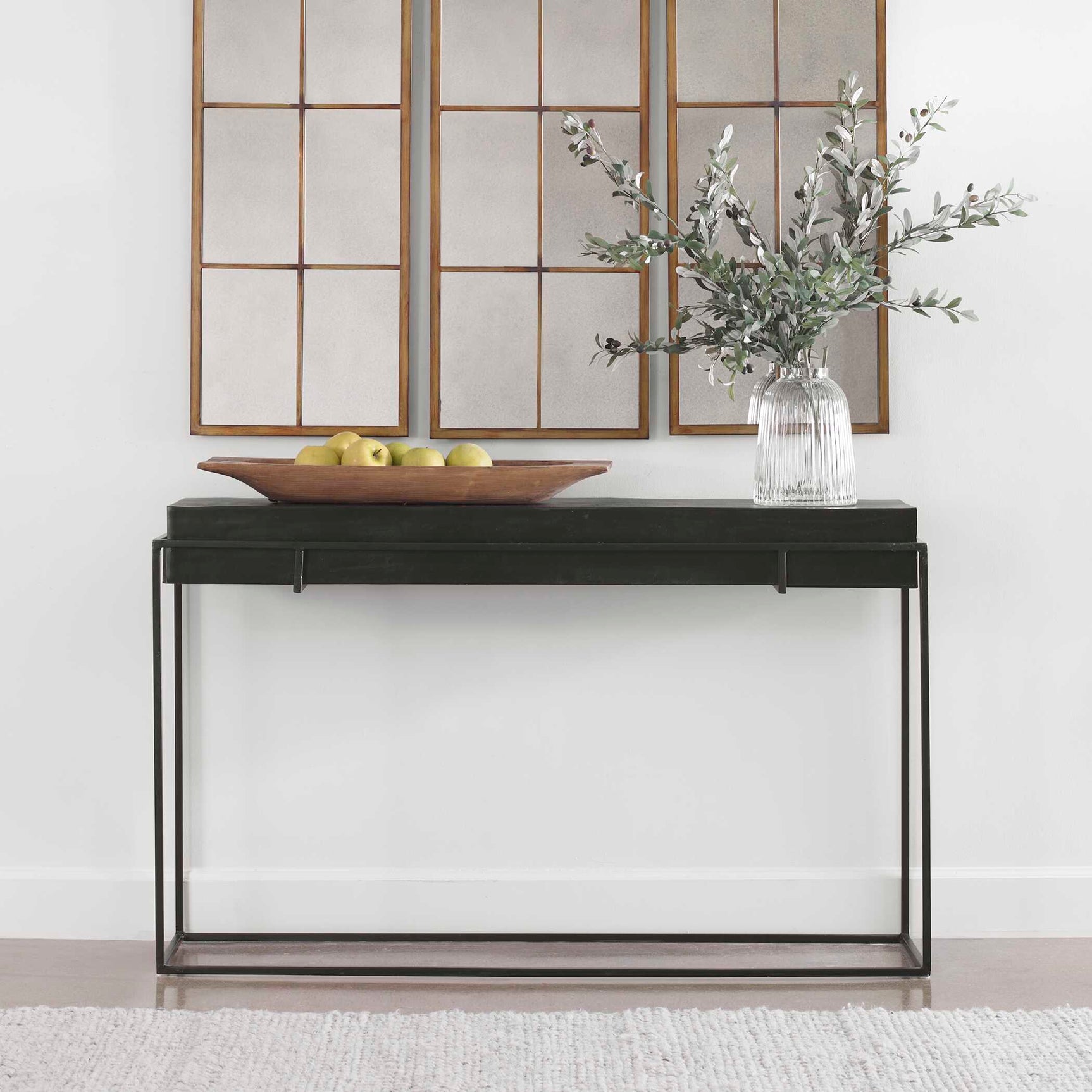 Telone Black Modern Console Table