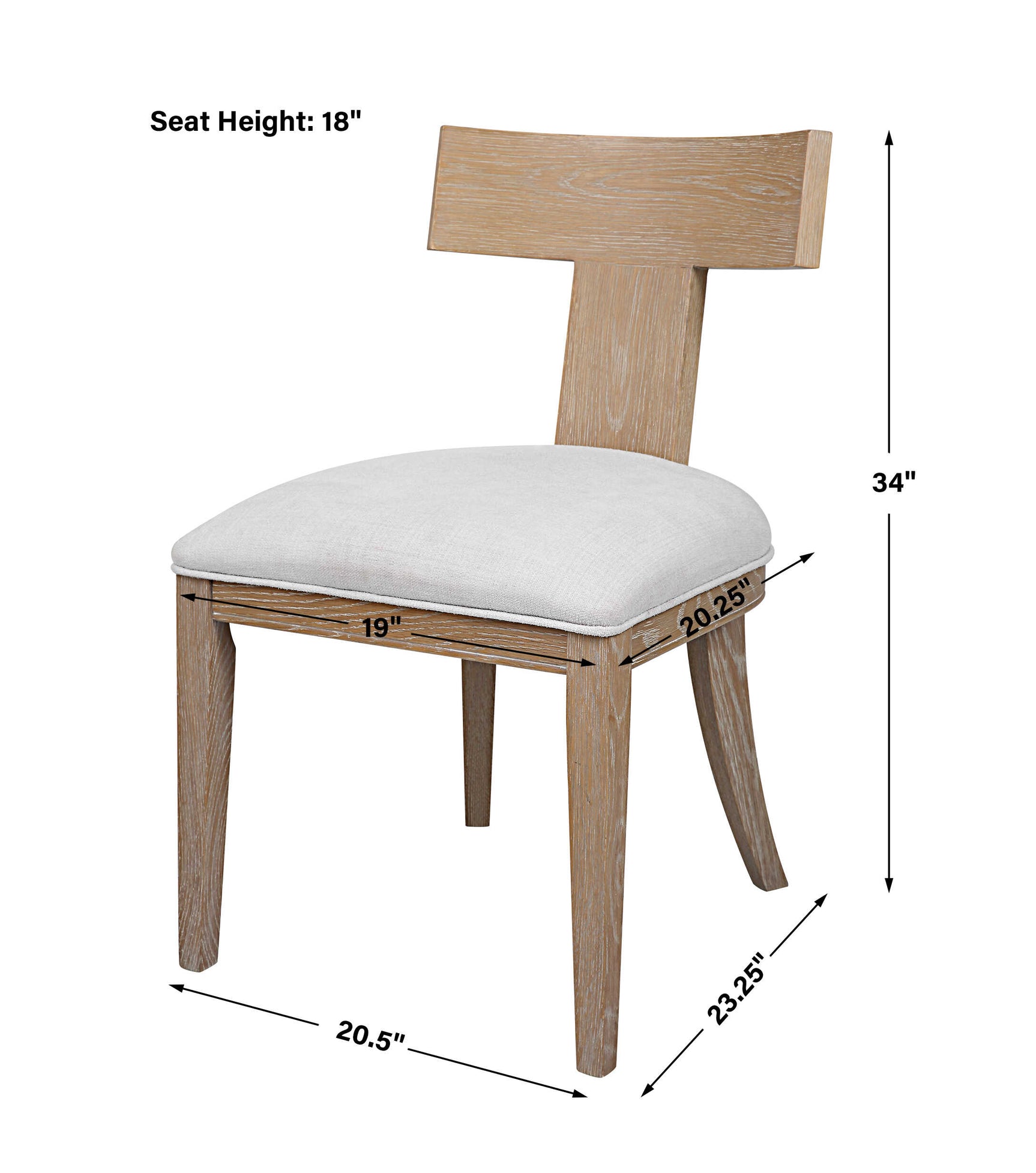 Idris Woodtone Natural Armless Chair