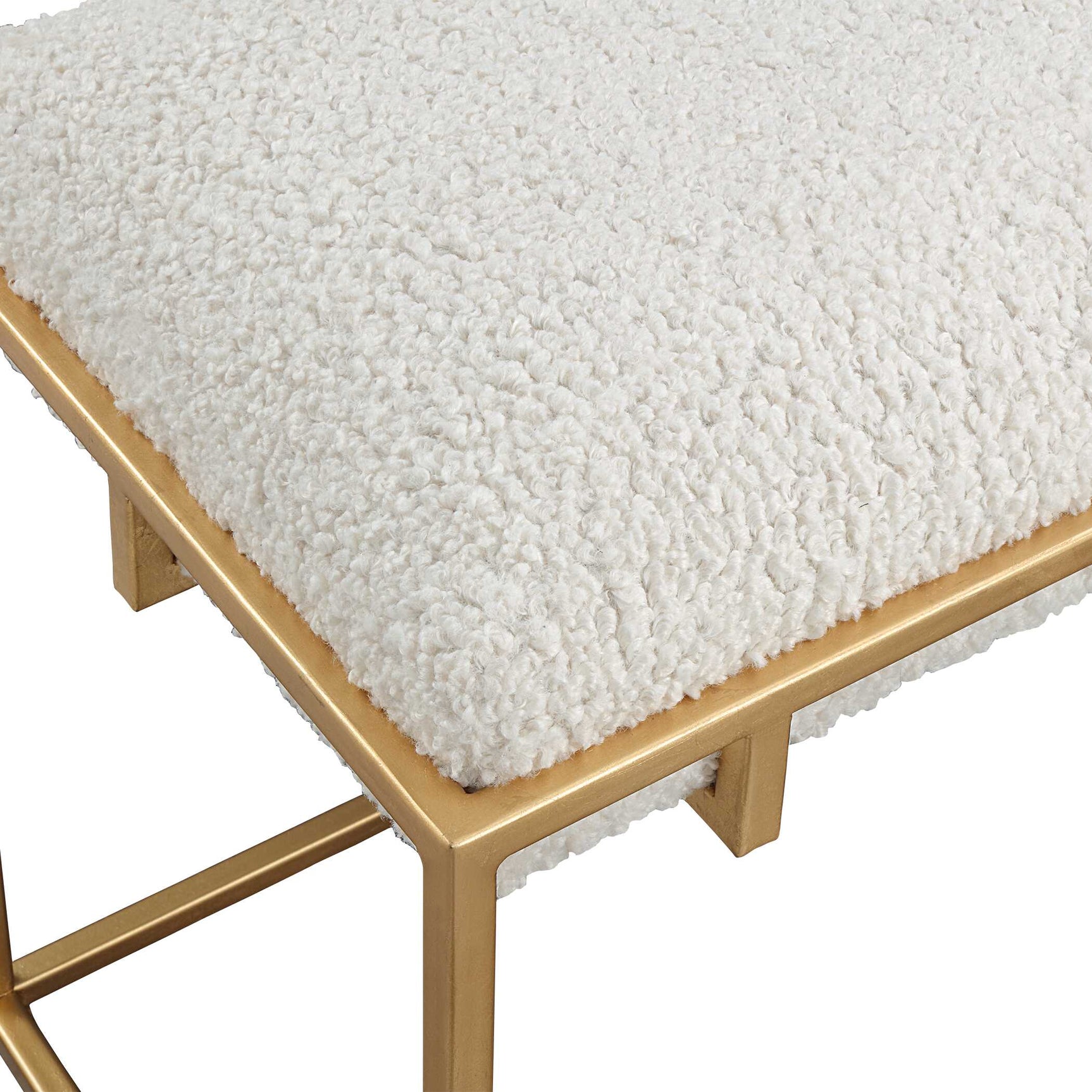 Paradox Gold/White Small Shearling Bench