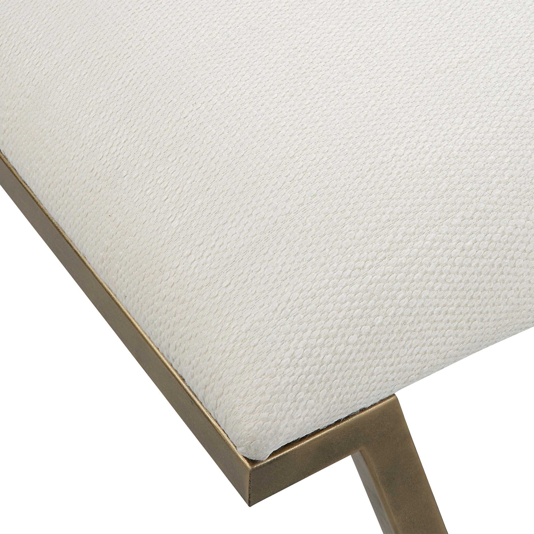 Farrah Gold/White Geometric Bench