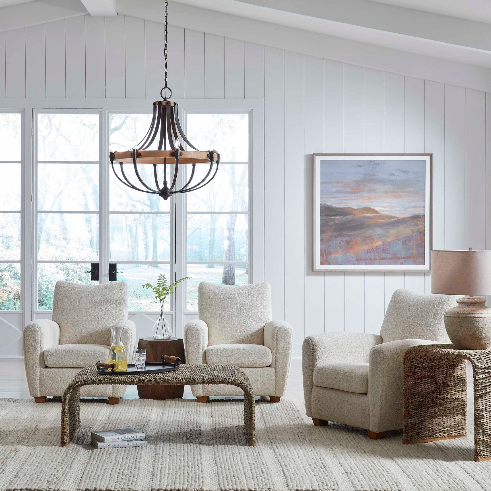 Teddy White Shearling Accent Chair