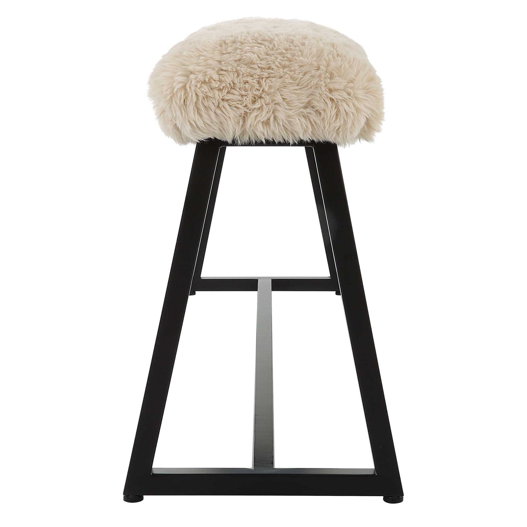 Taupo Brown Sheepskin Bench