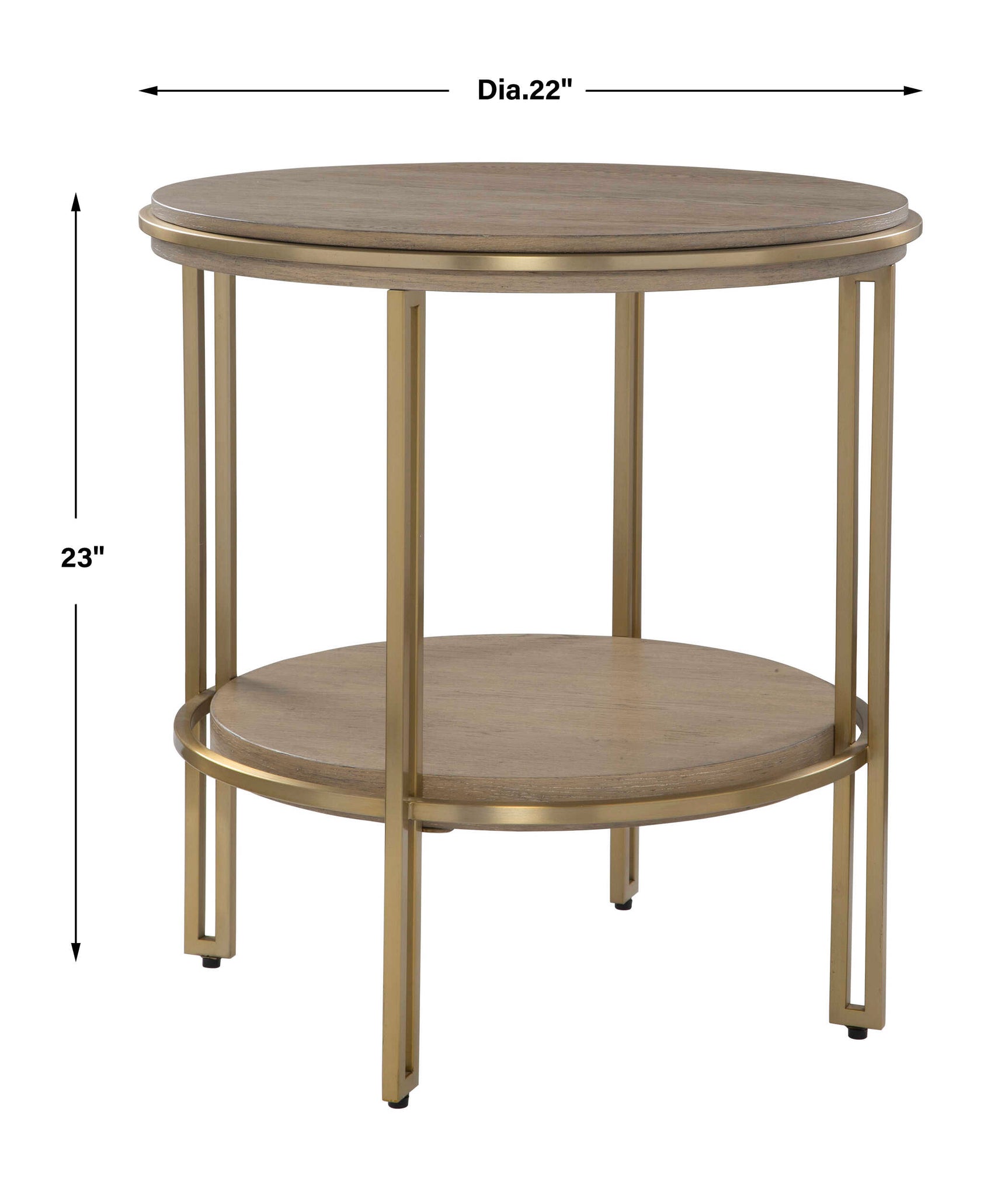 Elise Brass Round Side Table