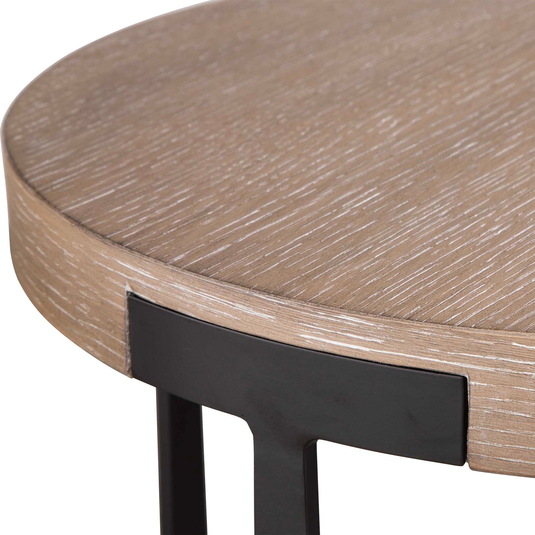 Palisade Bronze/Woodtone Natural Round Side Table