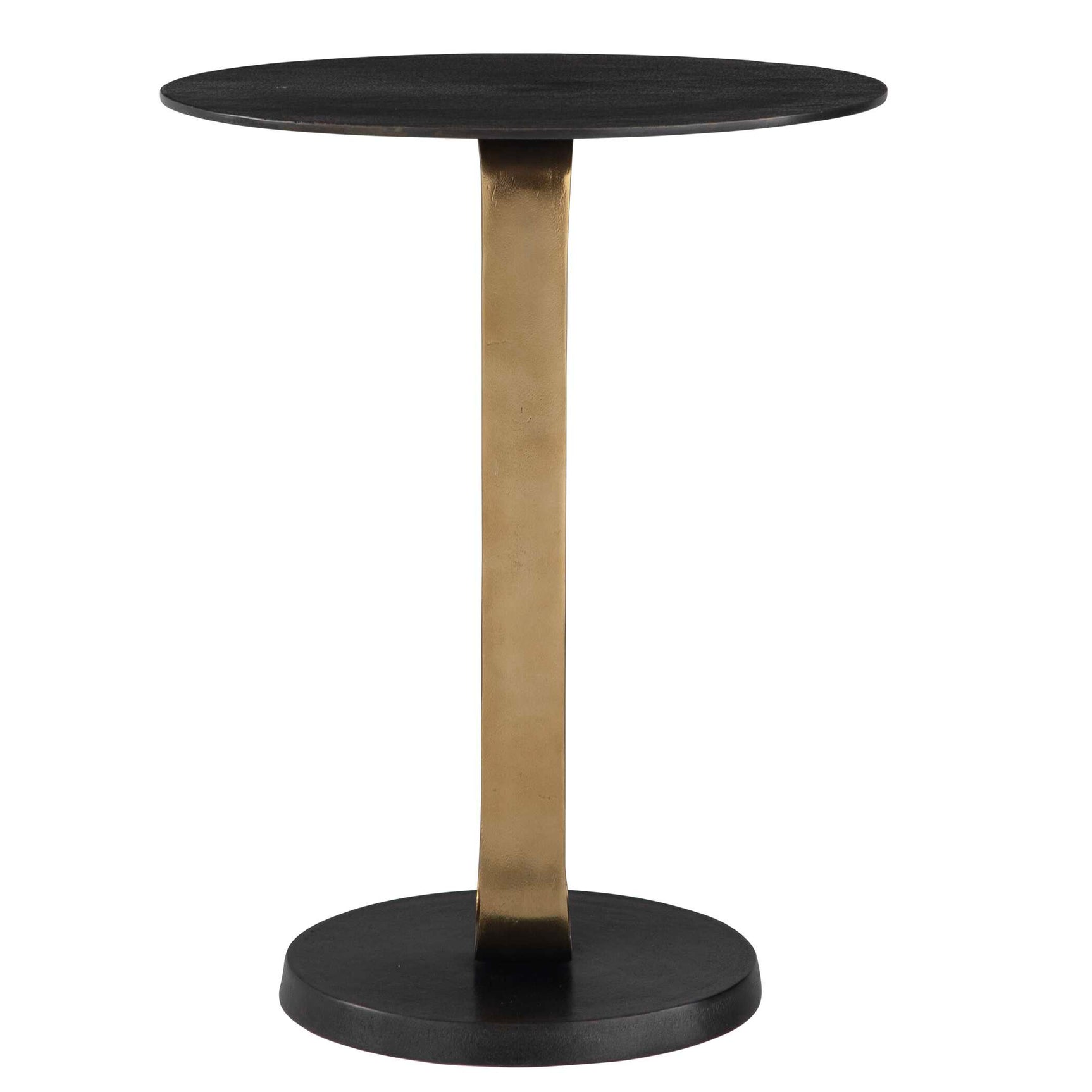 Aperture Black/Brass Accent Table