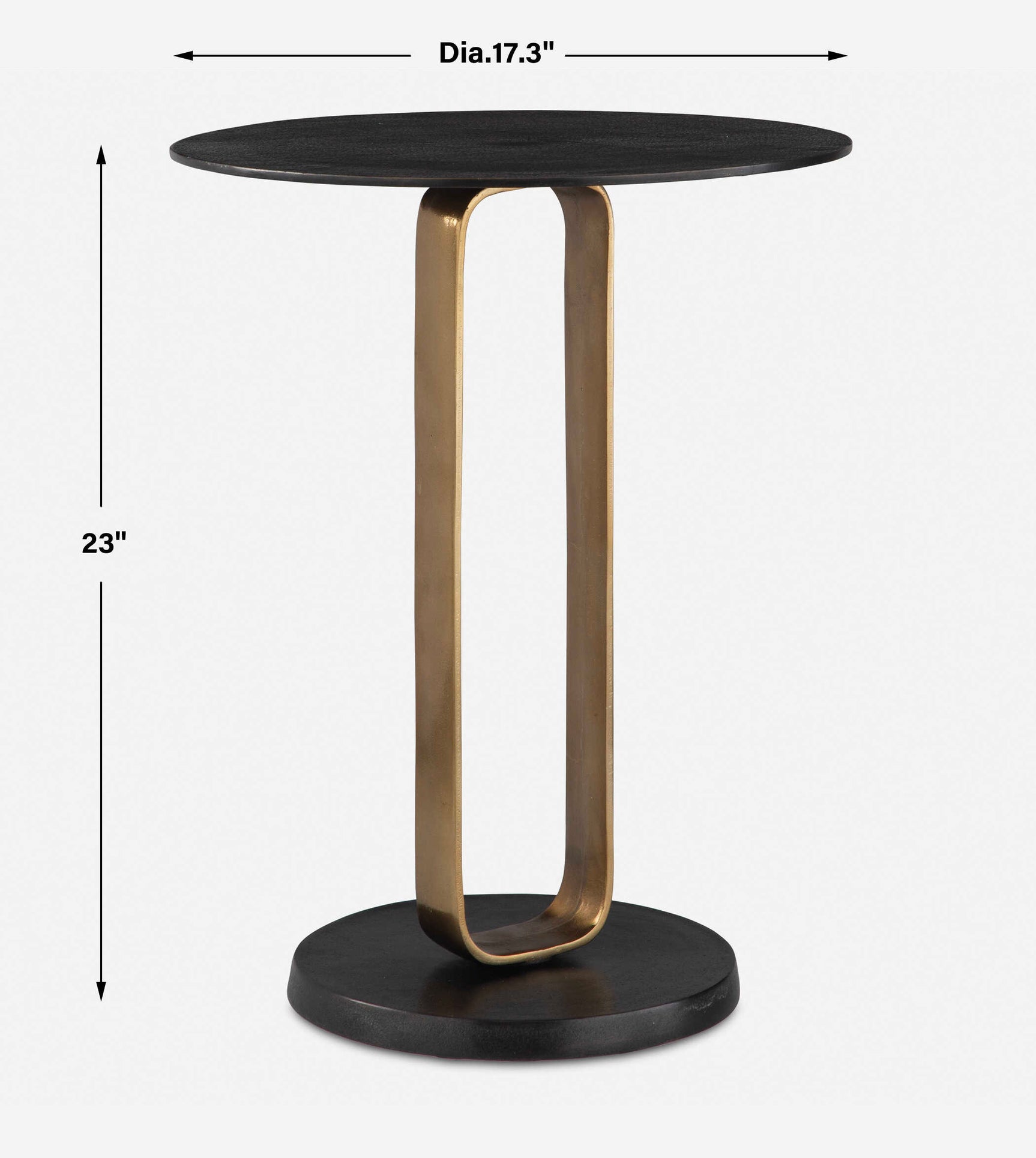 Aperture Black/Brass Accent Table