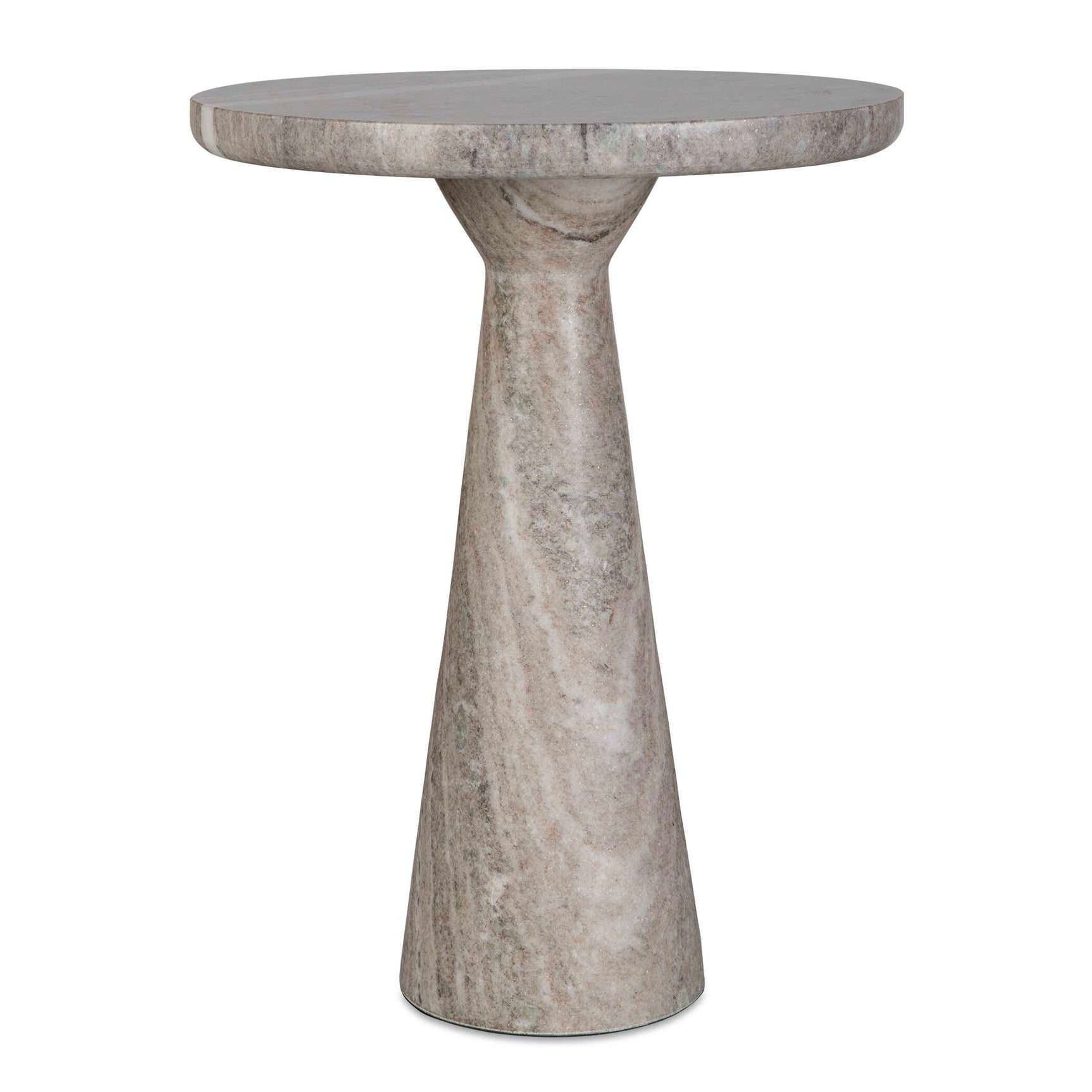 Stour Brown/White Marble Accent Table