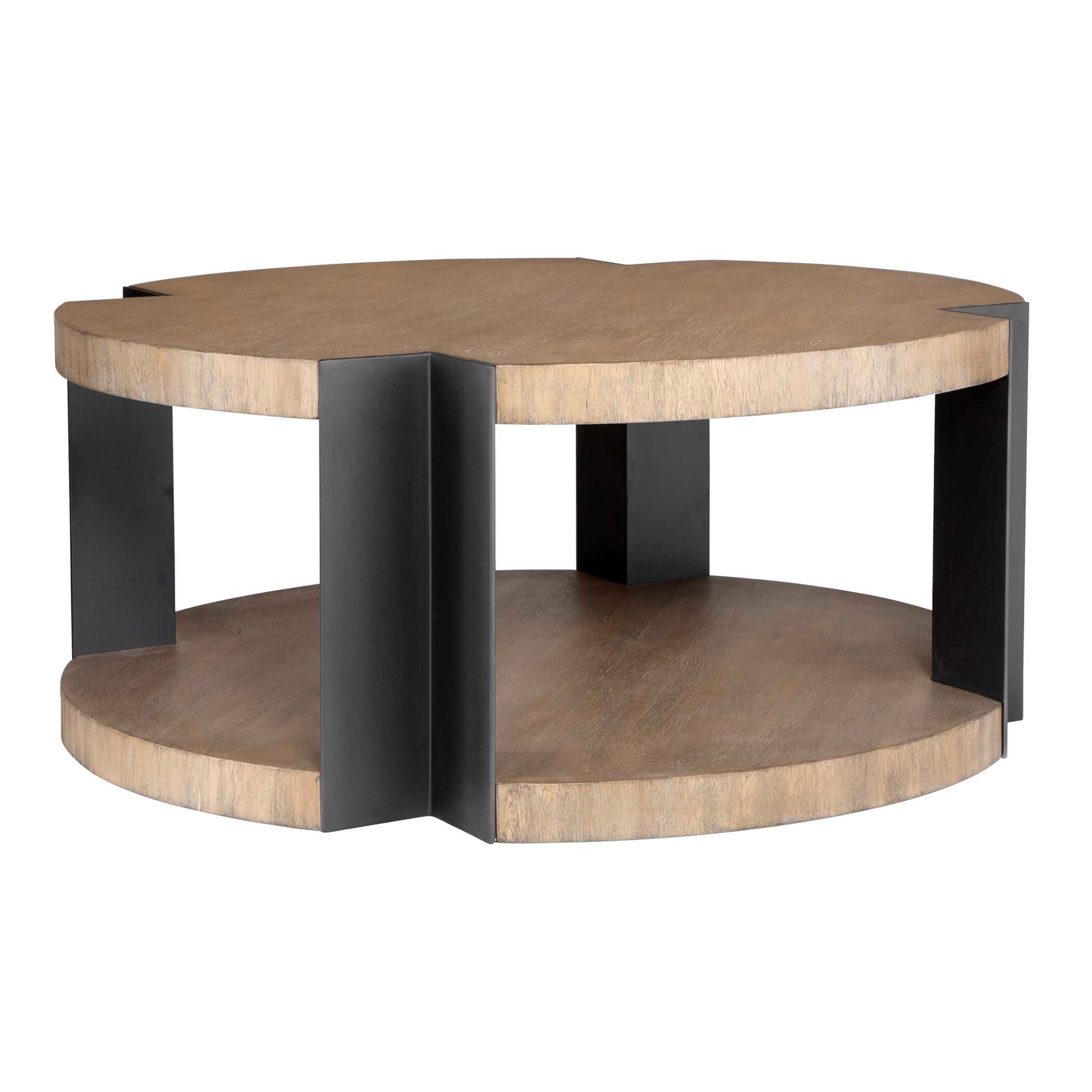 Loana Woodtone Industrial Coffee Table
