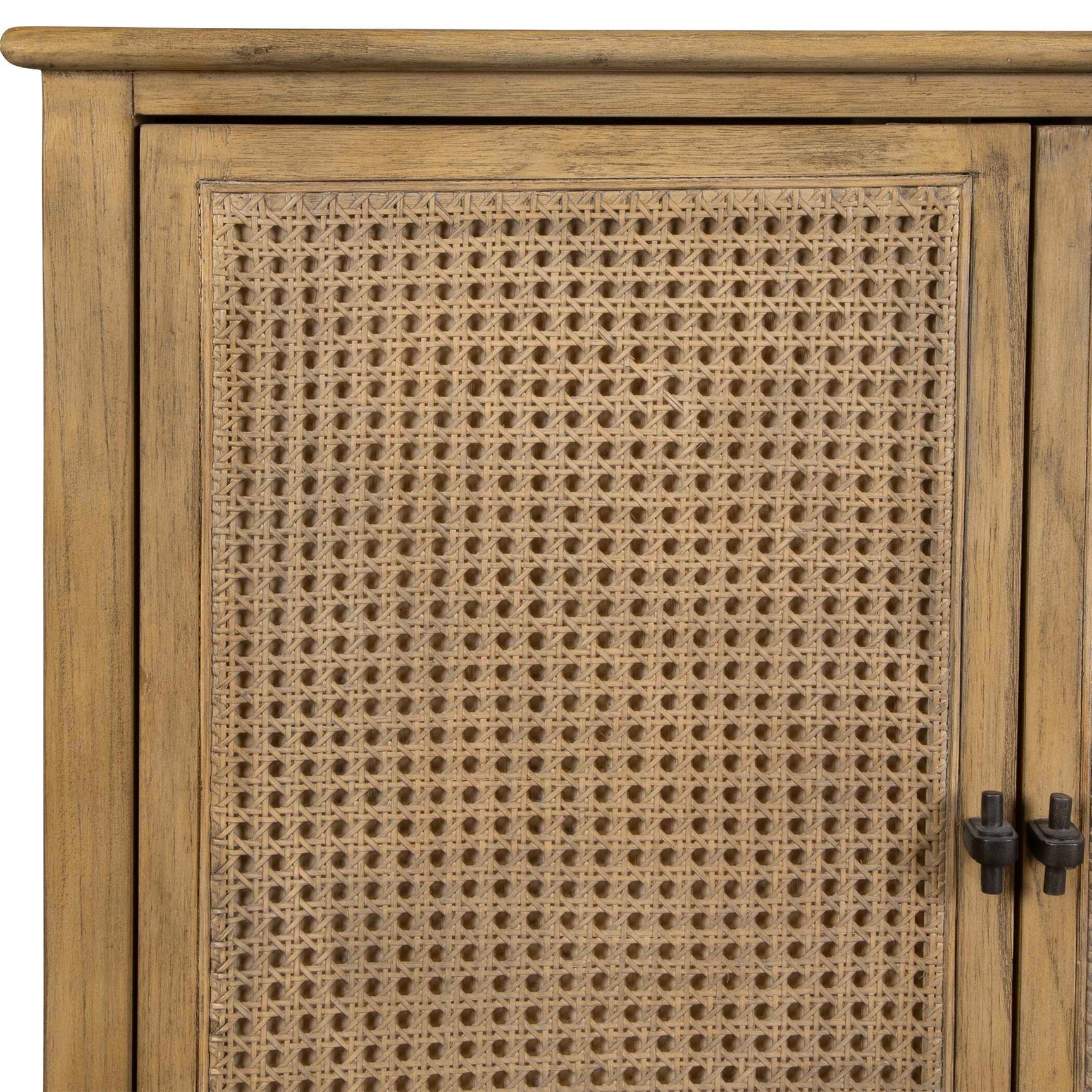 Coast Woodtone 2 Door Rattan Cabinet