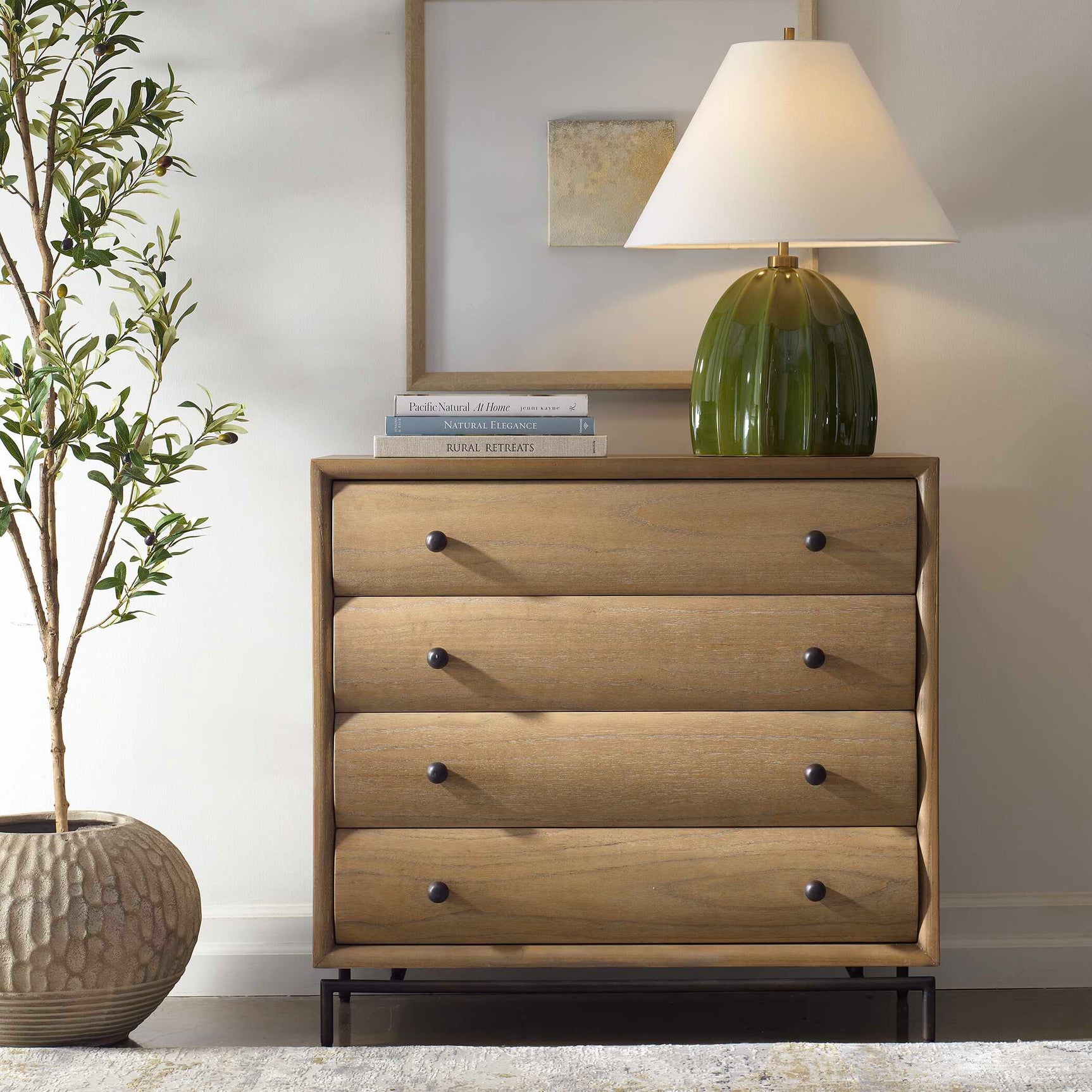 Millard Woodtone Curved 4 Drawer Chest