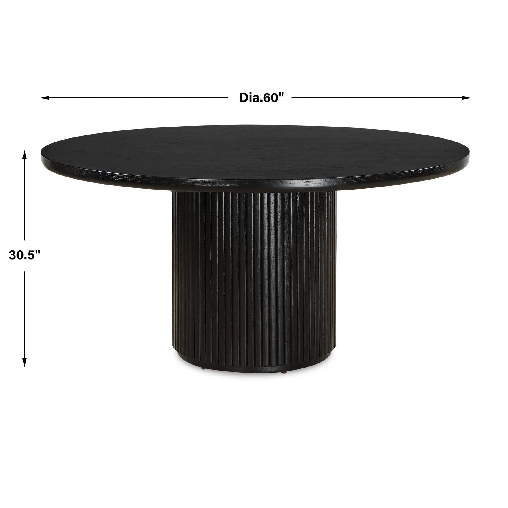 Hersch Black Round Dining Table