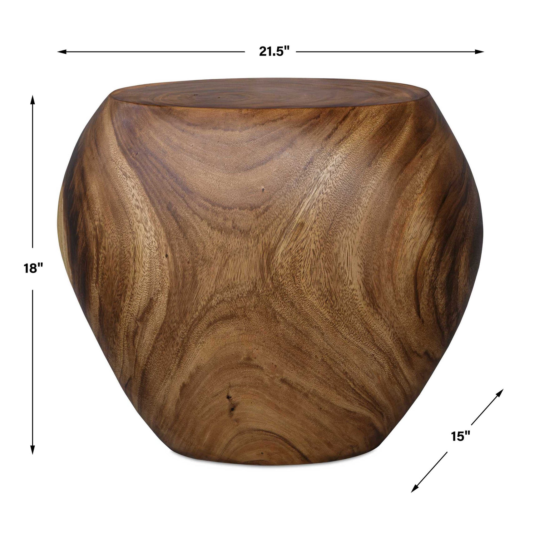 Lomas Woodtone Solid Wood Accent Stool