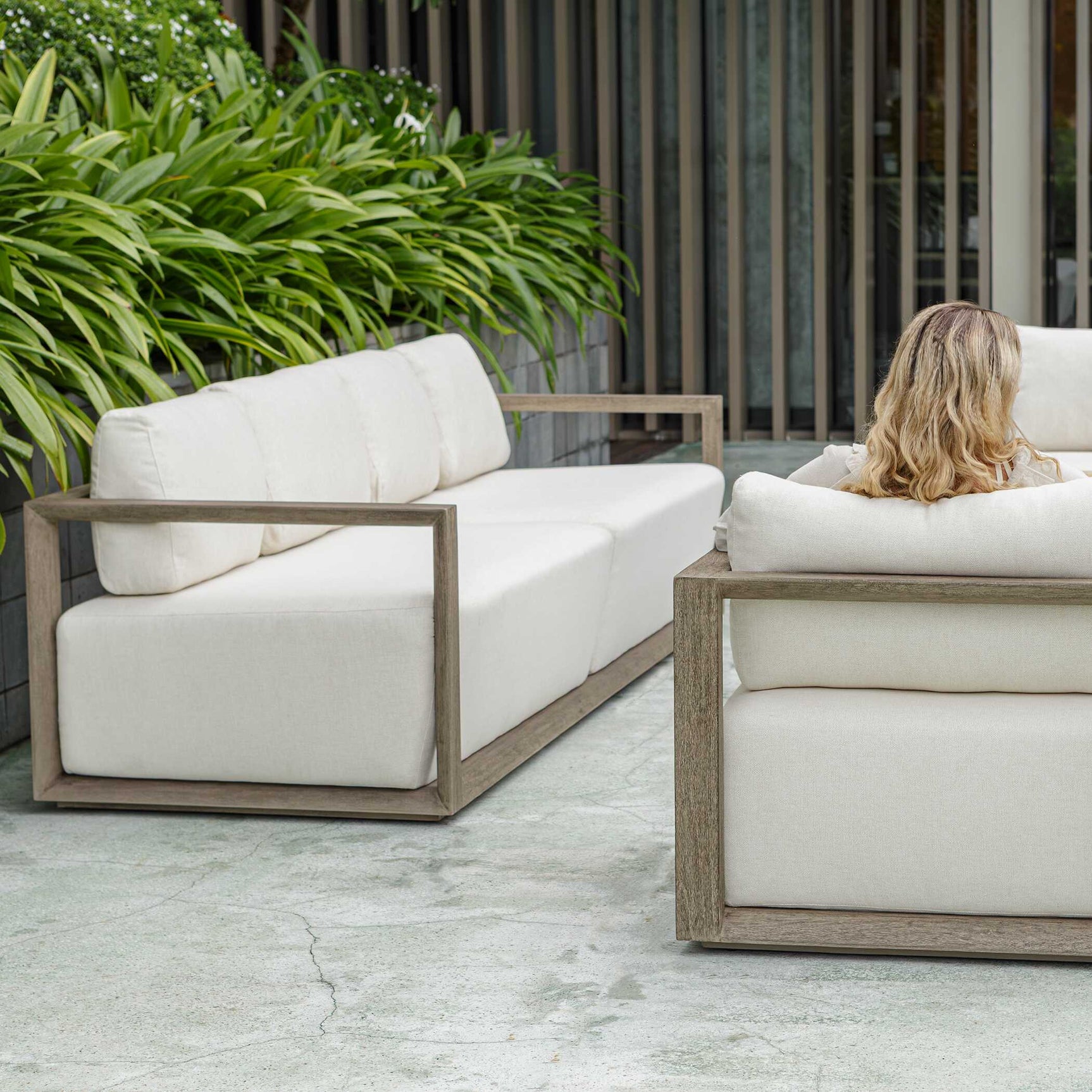 Remsen Gray Large Outdoor Sofa
