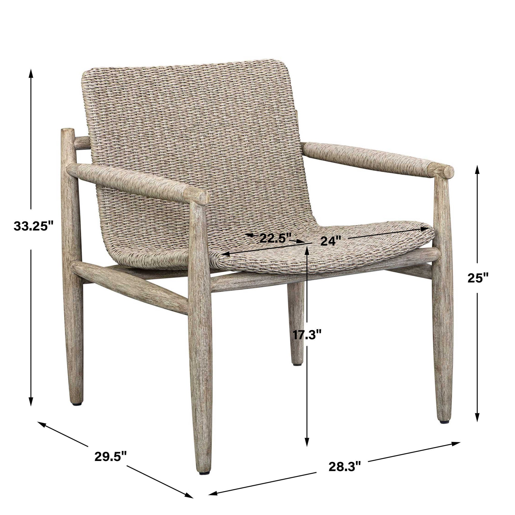 Sumba Gray Wicker Outdoor Lounge Chair